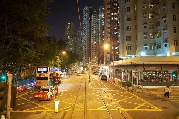 Hongkong på natten — Stockfoto