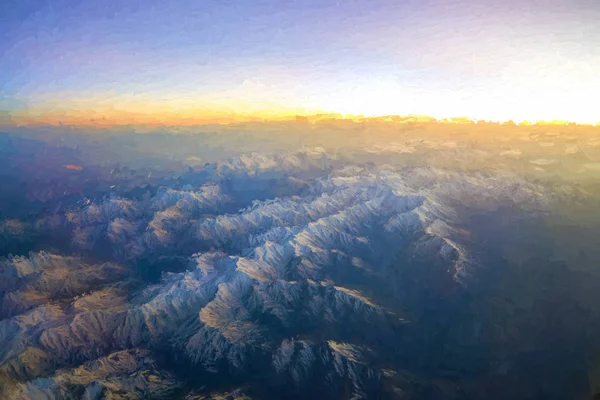 Vista aérea desde el avión — Foto de Stock