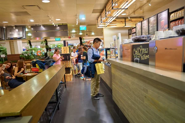 Starbucks am singapore changi flughafen — Stockfoto