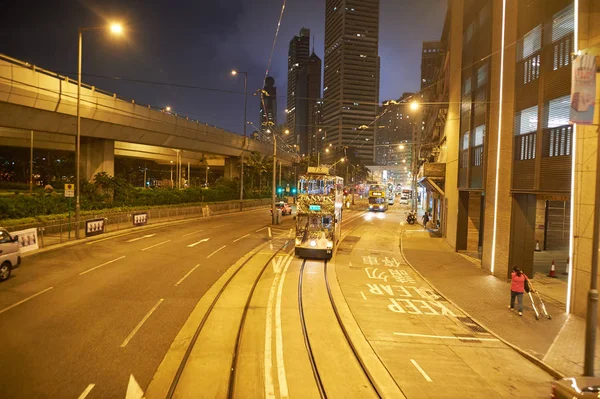 Hong Kong à noite — Fotografia de Stock