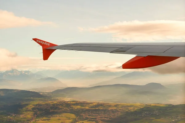 Vista em Genebra a partir de aeronaves — Fotografia de Stock