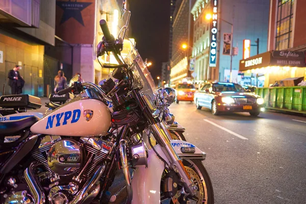 Motocicletas policiales en NYPD —  Fotos de Stock