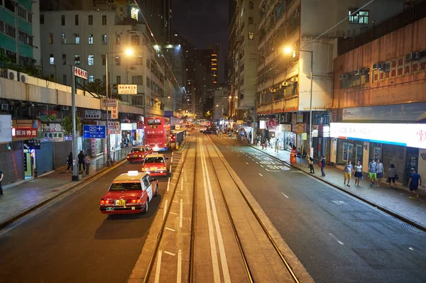 Hong Kong 's nachts — Stockfoto