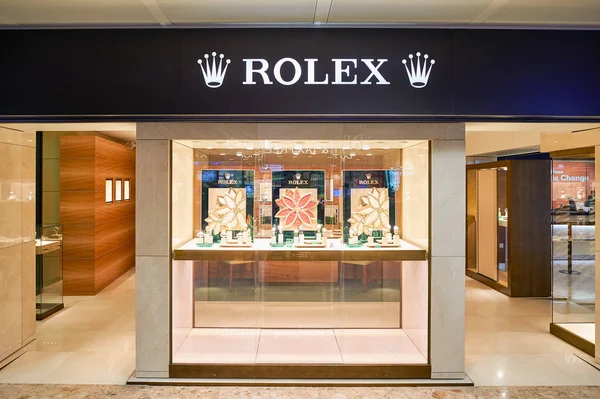 Rolex магазин в аеропорту Женеви — стокове фото