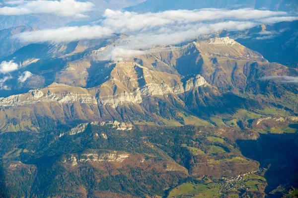 Aerial view from plane — Stock Photo, Image