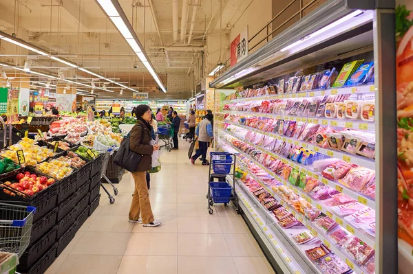 Épicerie intérieure à Hong Kong — Photo