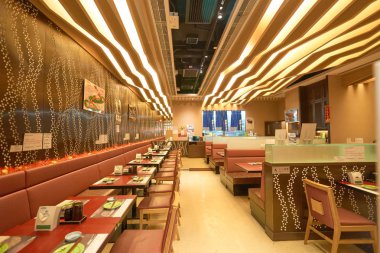 Hong Kong 'da bir restoranın içinde.