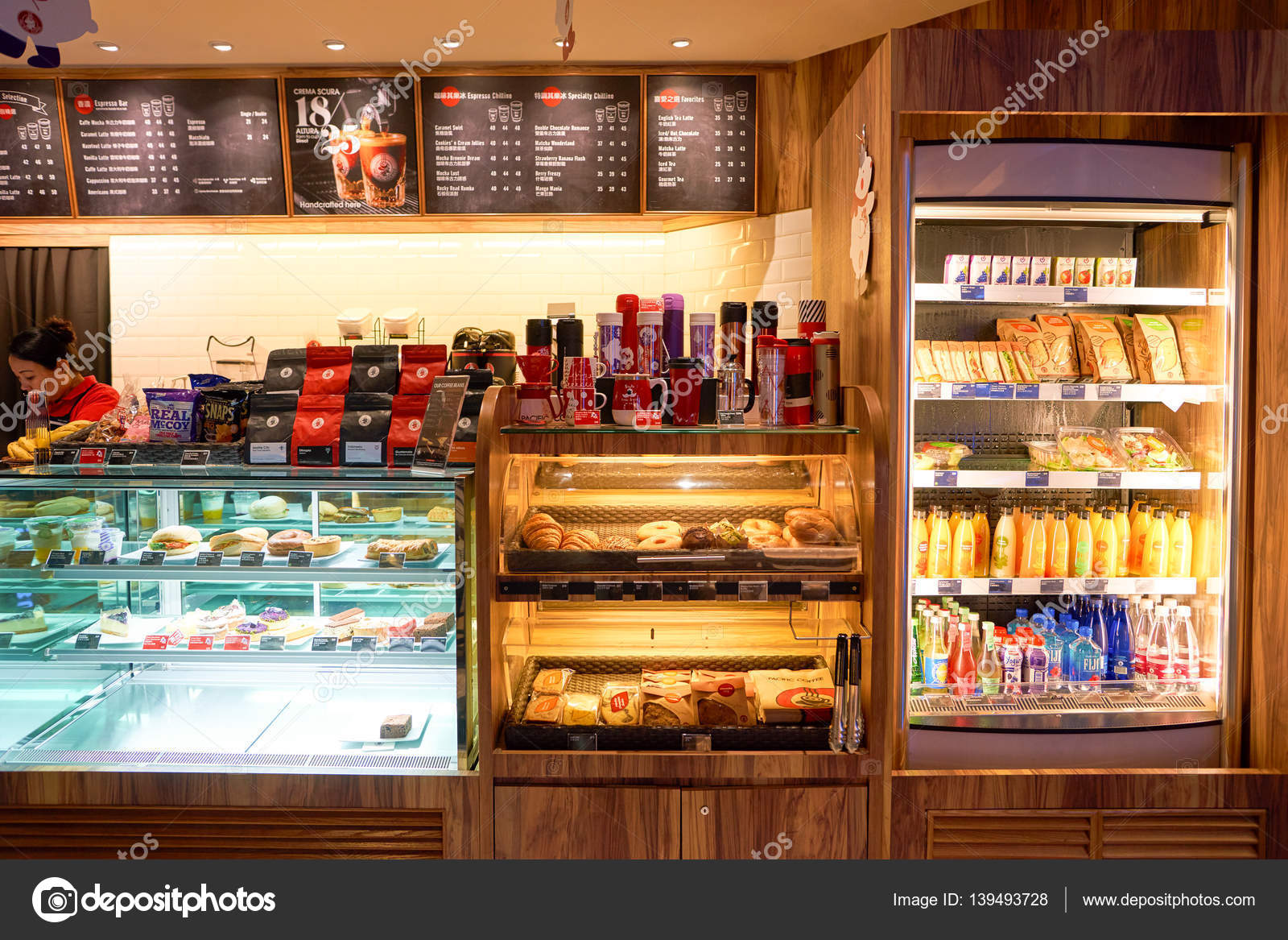 Snack counter in Pacific Coffee Stock Editorial Photo © teamtime