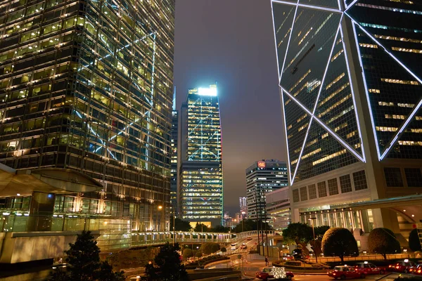 Hong kong bei Nacht — Stockfoto