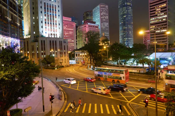 Hong Kong à noite — Fotografia de Stock