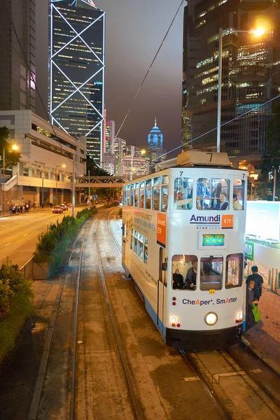 Hongkong op de nacht — Stockfoto