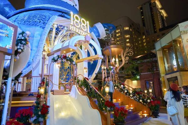 香港圣诞装饰 — 图库照片
