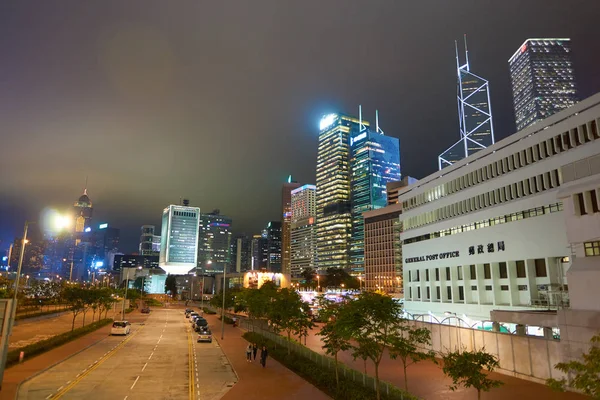 香港在夜间 — 图库照片