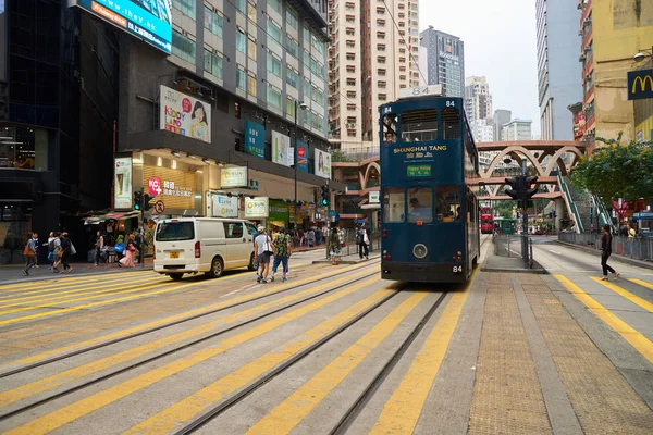 Double-decker tramway — Stock Photo, Image