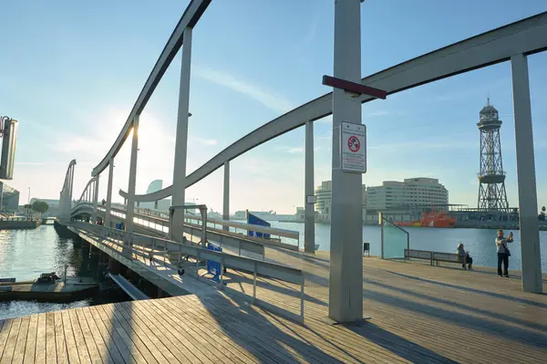 Rambla de Mar in Barcelona — Stock Photo, Image