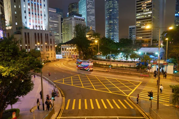 香港在夜间 — 图库照片