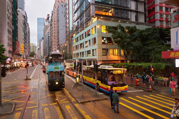 Hong Kong in de avond — Stockfoto