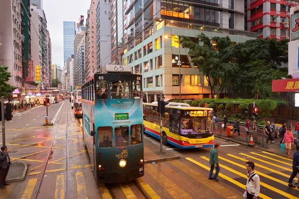 Hong kong am Abend — Stockfoto