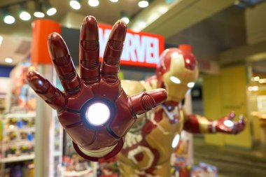 Iron Man figure on display clipart