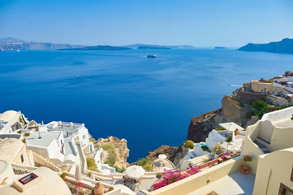 Santorini Adası'nda gündüz — Stok fotoğraf