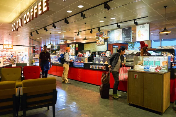 Costa Coffee в аеропорт Чангі — стокове фото