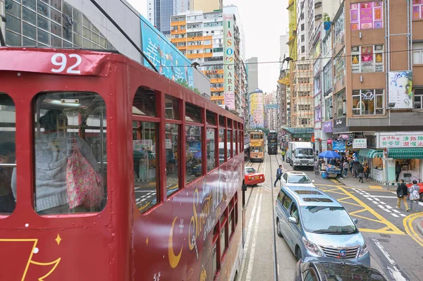 Double-decker tramway — Stock Photo, Image