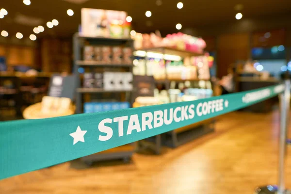 Starbucks σημάδι. Πίνακας περιεχομένων — Φωτογραφία Αρχείου