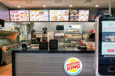 Seoul, Seoul, Güney Kore - Mayıs, 2017 yaklaşık: Burger King. Burger King hamburger fast food restoranlar Amerikan küresel zinciridir.