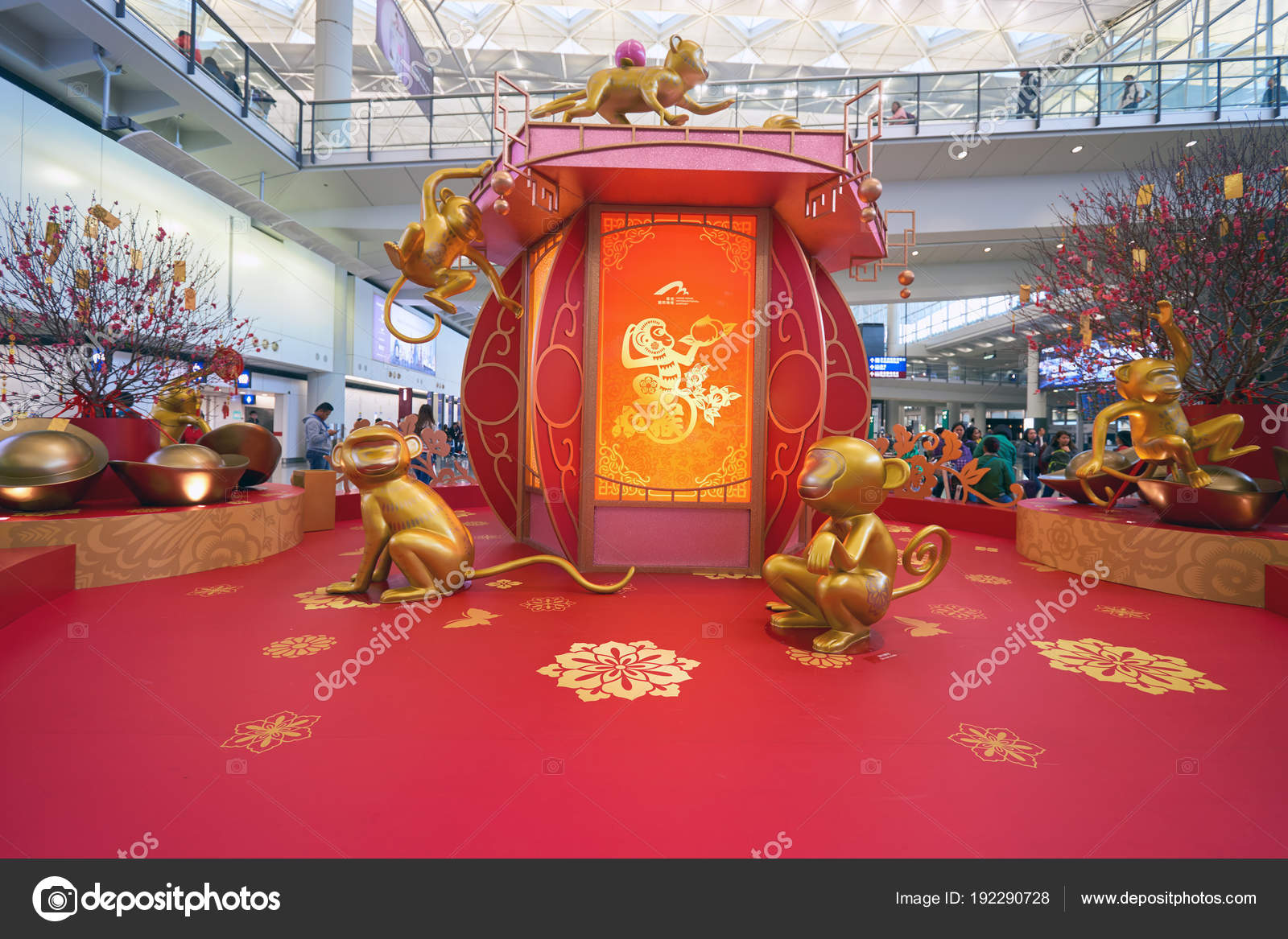 Hong Kong January 2016 Chinese New Year Decorations Hong Kong Stock