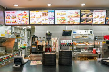 Seoul, Seoul, Güney Kore - Mayıs, 2017 yaklaşık: Burger King. Burger King hamburger fast food restoranlar Amerikan küresel zinciridir.