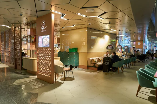 Doha Qatar Circa Maggio 2017 Cafe All Aeroporto Internazionale Hamad — Foto Stock