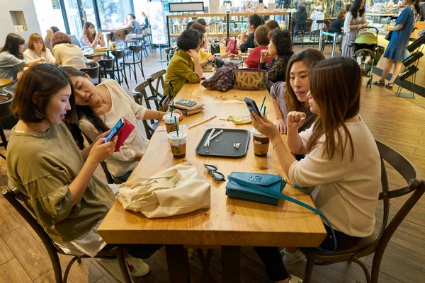 Busan Corea Del Sur Circa May 2017 Dentro Cafetería Starbucks —  Fotos de Stock