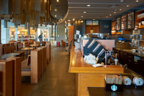 Shenzhen Chiny Października 2015 Wewnątrz Starbucks Coffee Shop Shenzhen Starbucks — Zdjęcie stockowe