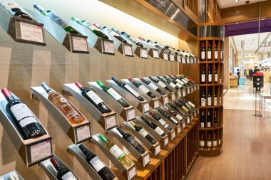 Güney Korea, Busan - 28 Mayıs 2017: şarap Galerisi, Lotte mağazası