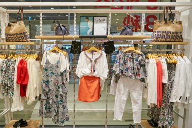 South Korea, Busan - 25 Mayıs 2017: Dodds Busan Lotte çarşıda Alışveriş Merkezi'nde sergilenen