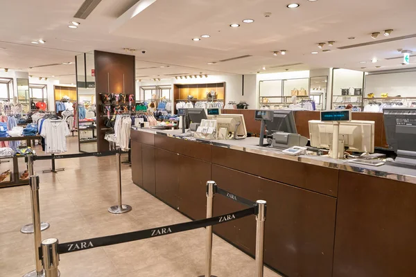 South Korea Busan May 2017 Zara Shop Lotte Department Store — Stock Photo, Image