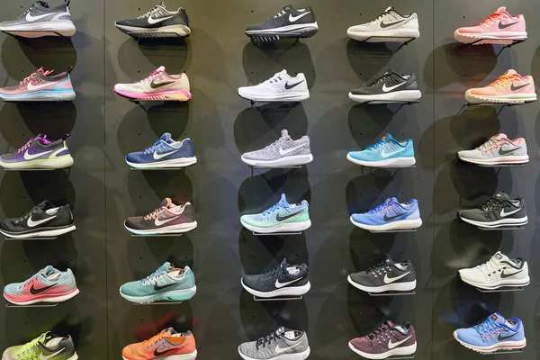 Corea Del Sur Busan Mayo 2017 Dentro Tienda Nike Lotte — Foto de Stock