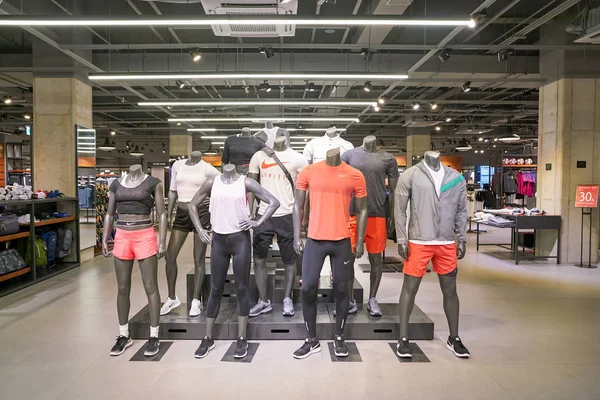 South Korea Busan Mei 2017 Dalam Toko Nike Lotte Mall — Stok Foto