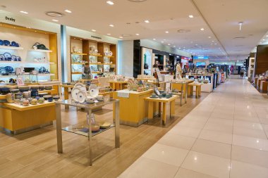 South Korea, Busan - 28 Mayıs 2017: Lotte mağazada içinde Busan