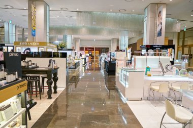 South Korea, Busan - 28 Mayıs 2017: Lotte mağazada içinde Busan