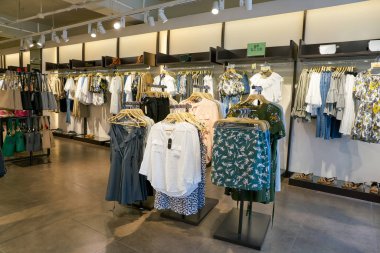 South Korea, Busan - 28 Mayıs 2017: Inside Mixxo mağaza, Lotte mağazası