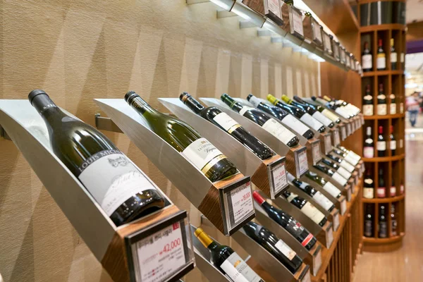 South Korea Busan May 2017 Wine Gallery Lotte Department Store — Stock Photo, Image