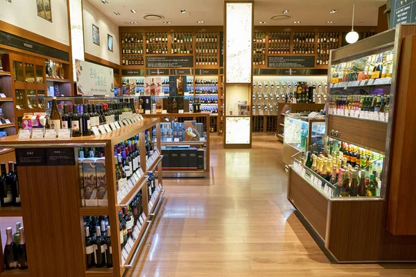 South Korea Busan May 2017 Wine Gallery Lotte Department Store — Stock Photo, Image