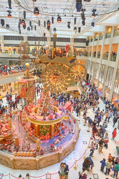 China Hong Kong December 2015 Christmas Decorations Landmark Shopping Mall — Stock Photo, Image