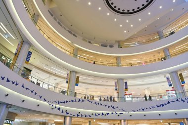 South Korea, Busan - 28 Mayıs 2017: Lotte mağazada içinde Busan