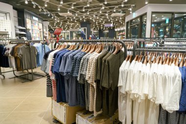 Busan, Güney Kore - 25 Mayıs 2017: içinde Hazzys Busan Lotte merkezi mağaza. 