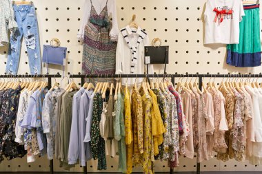 South Korea, Busan - 28 Mayıs 2017: Giyim mağazası, Lotte mağazası