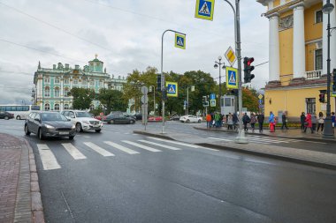 Rusya, Saint Petersburg - Ekim, 2017 yaklaşık: Saint Petersburg kentsel peyzaj, gündüz