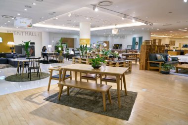 South Korea, Busan - 28 Mayıs 2017: Lotte mağazada içinde Busan