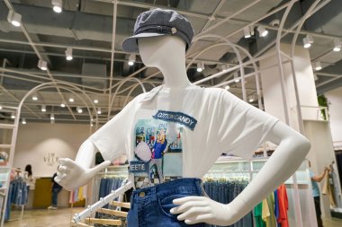 Güney Kore, Busan - 25 Mayıs 2017: Busan Lotte merkezi mağaza